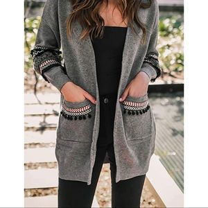 Boho Gray Cardigan